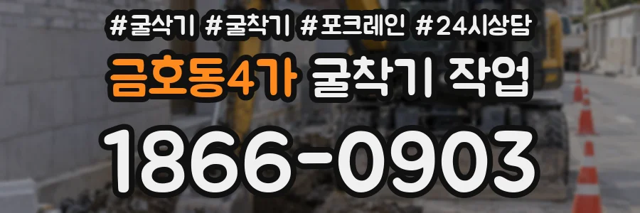 금호동4가 굴착기 작업