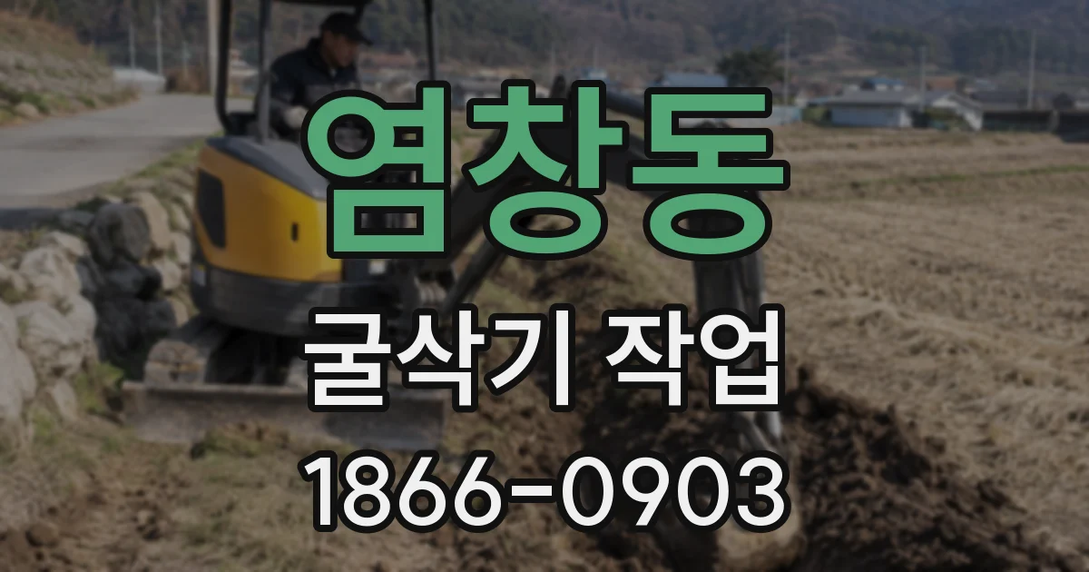 염창동 굴삭기 작업