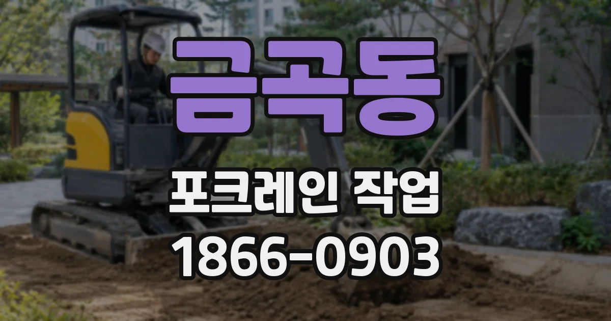 금곡동 포크레인 작업