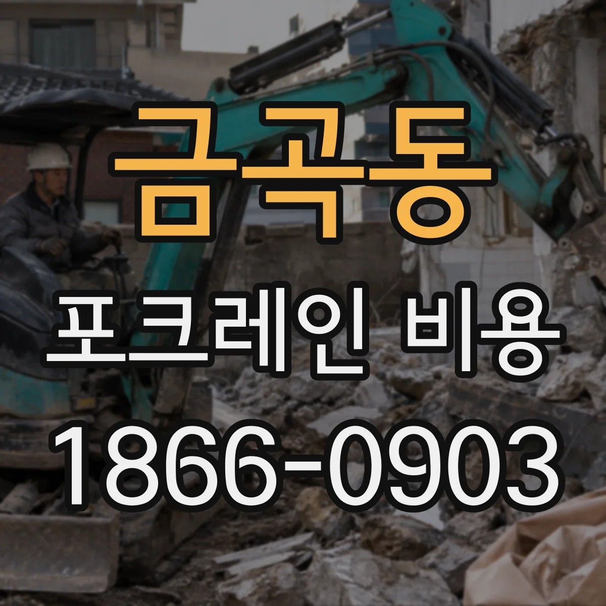 금곡동 포크레인 비용