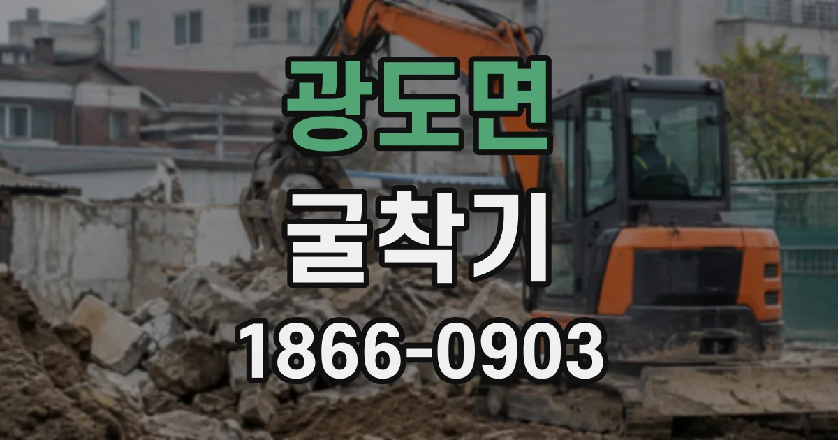 광도면 굴착기