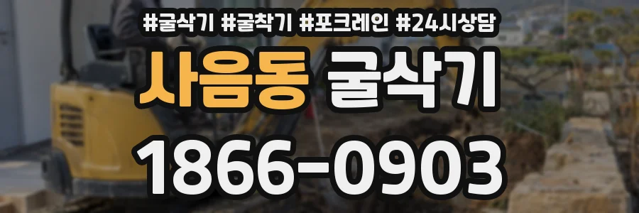 사음동 굴삭기