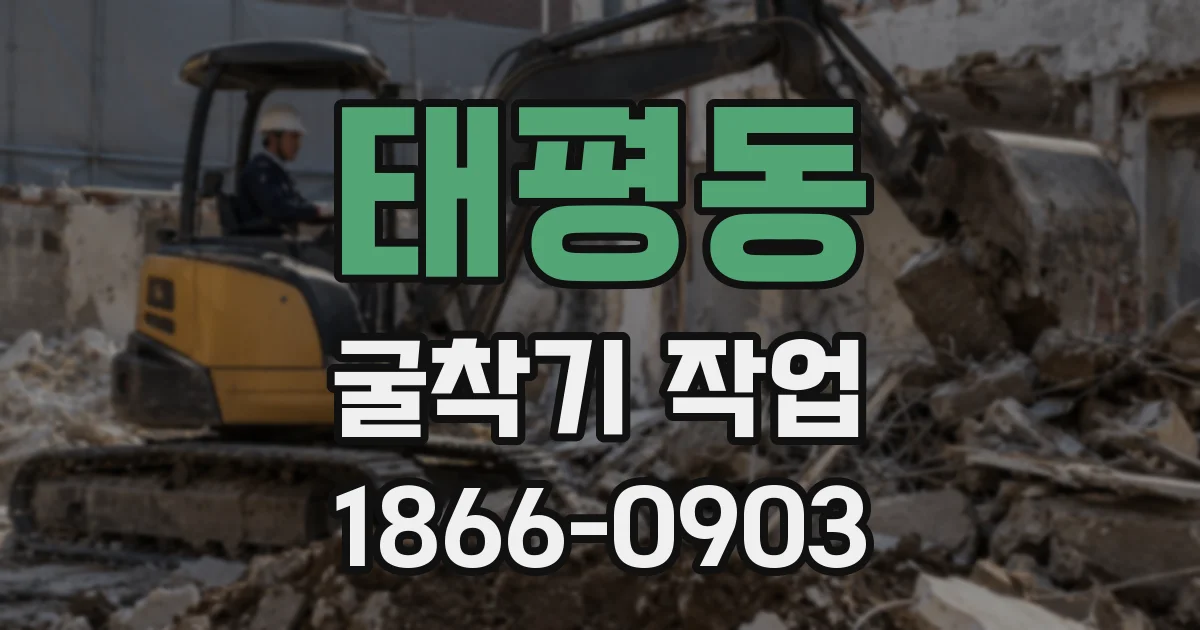 태평동 굴착기 작업