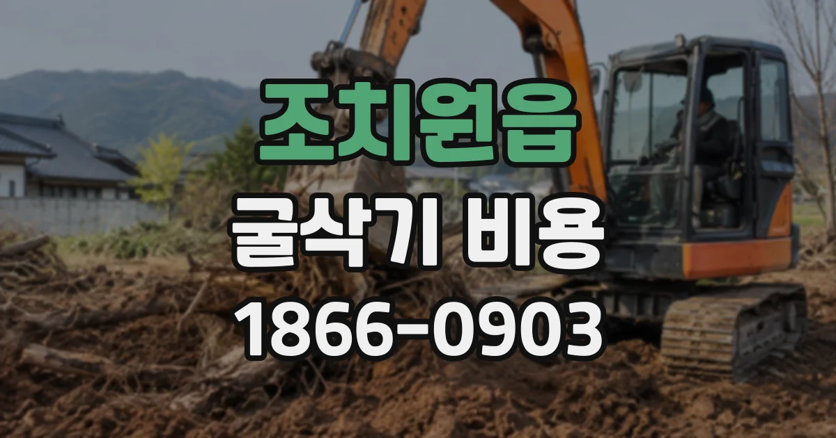 조치원읍 굴삭기비용