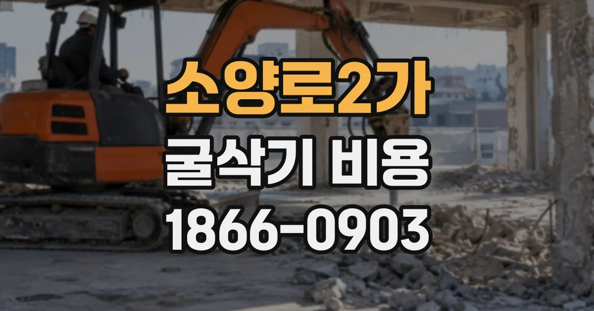 소양로2가 굴삭기비용