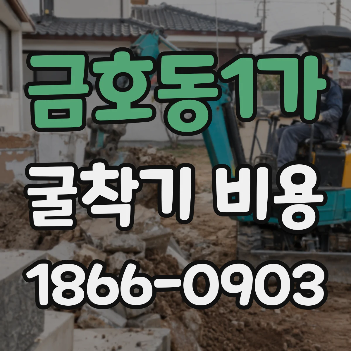 금호동1가 굴착기 비용