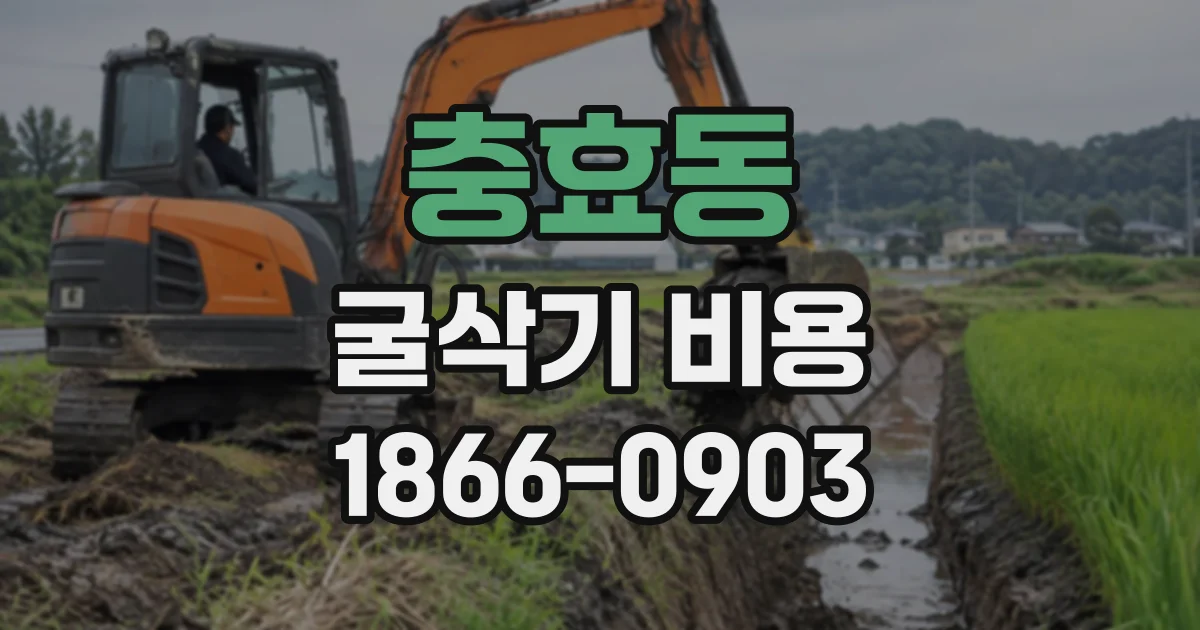 충효동 굴삭기비용
