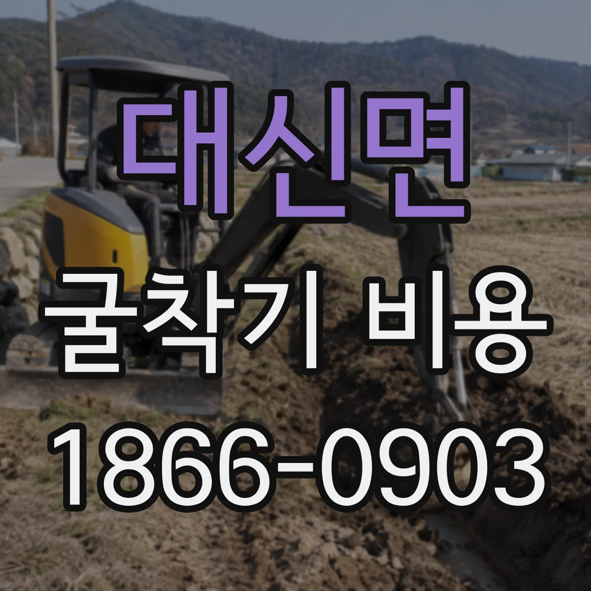 대신면 굴착기 비용