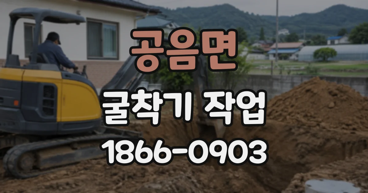 공음면 굴착기작업