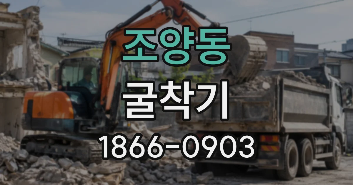 조양동 굴착기
