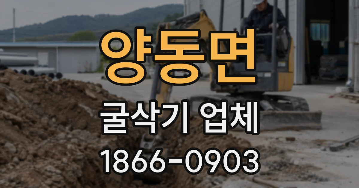 양동면 굴삭기 업체