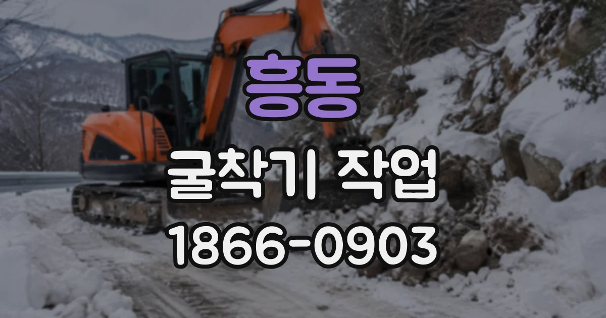 흥동 굴착기작업