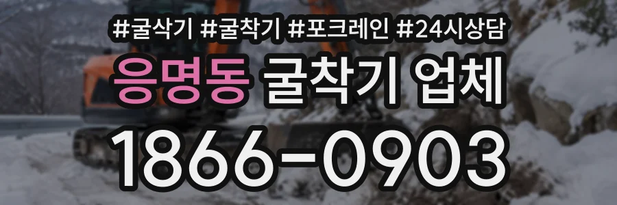 응명동 굴착기업체 상담 전화 1866-0903