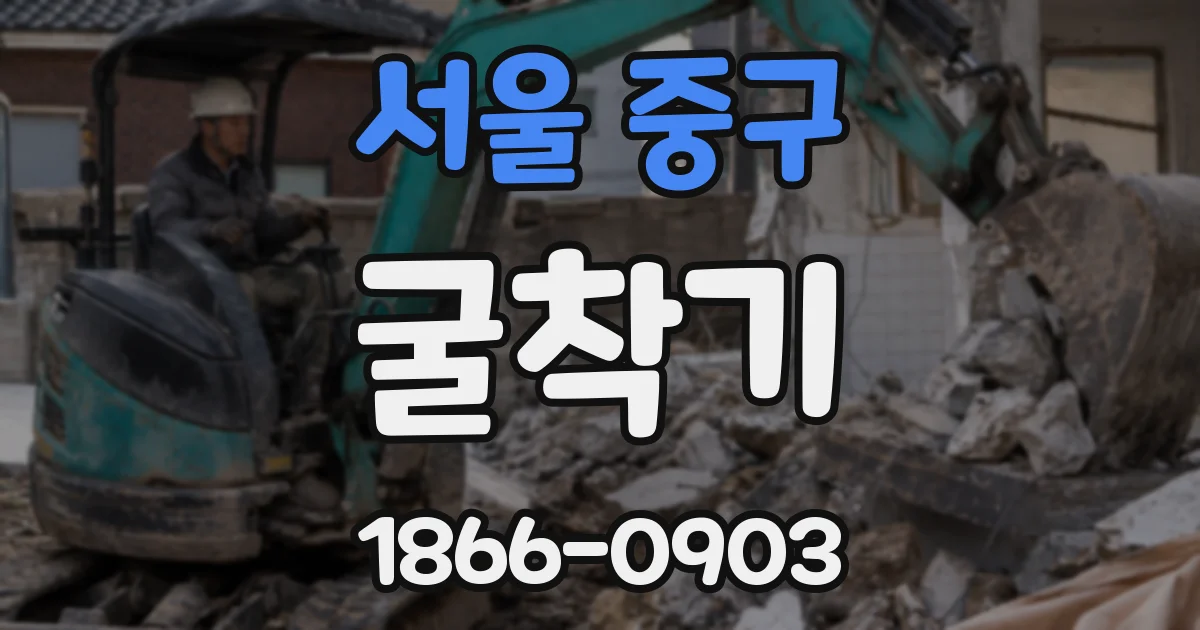 서울 중구 굴착기