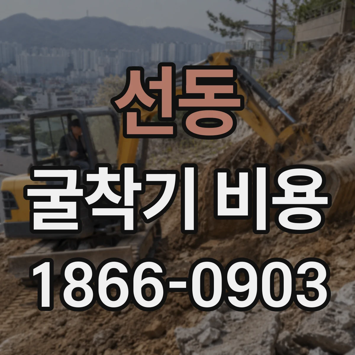 선동 굴착기 비용