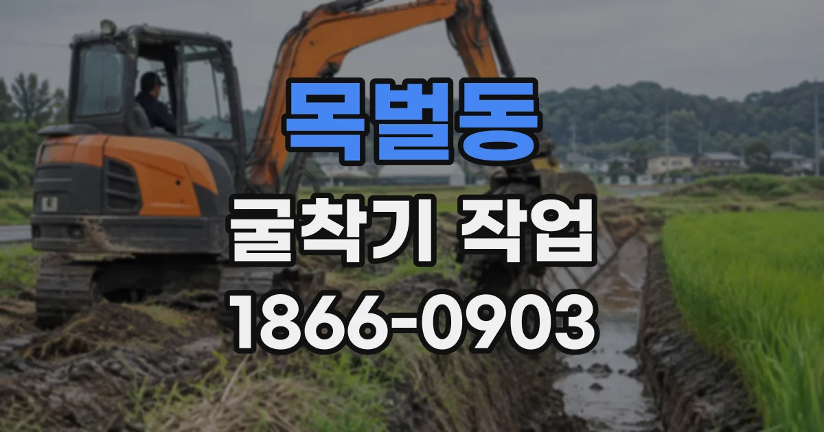 목벌동 굴착기작업