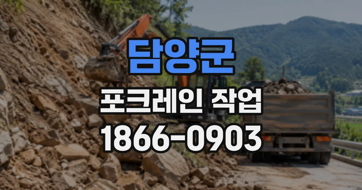 담양군 포크레인작업