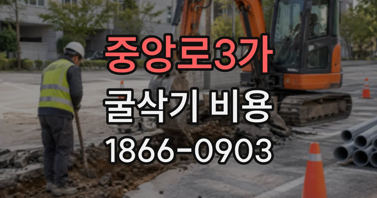 중앙로3가 굴삭기비용