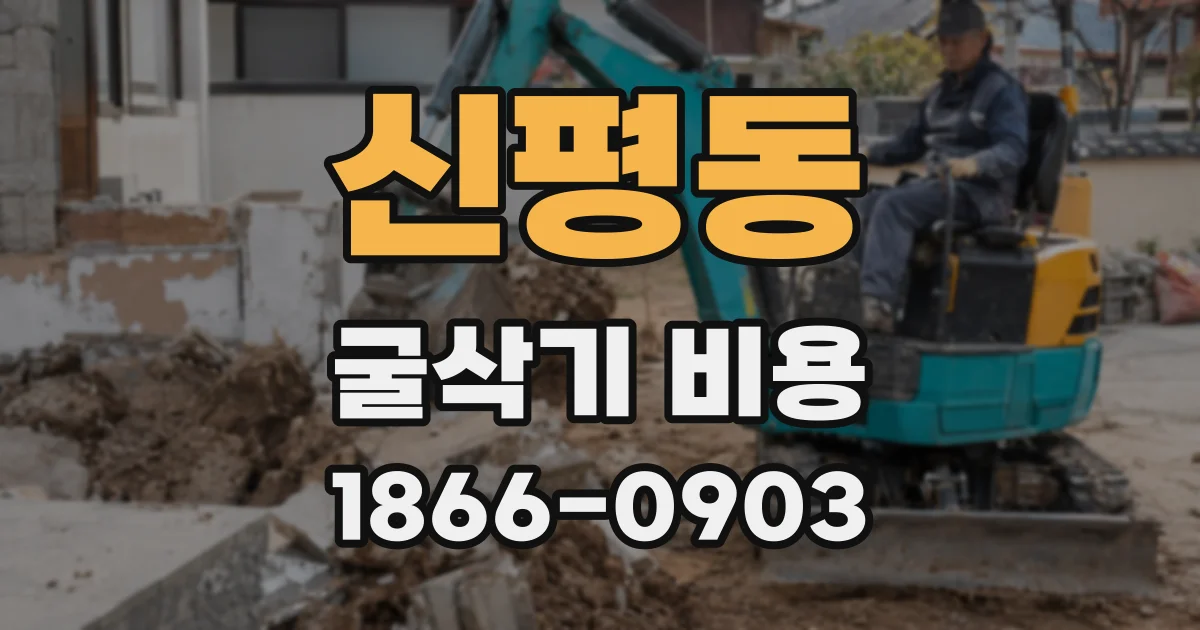 신평동 굴삭기 비용
