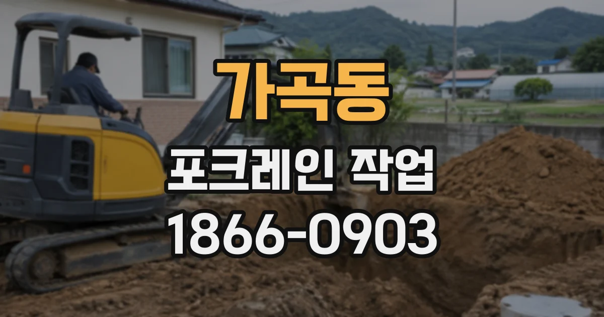 가곡동 포크레인작업