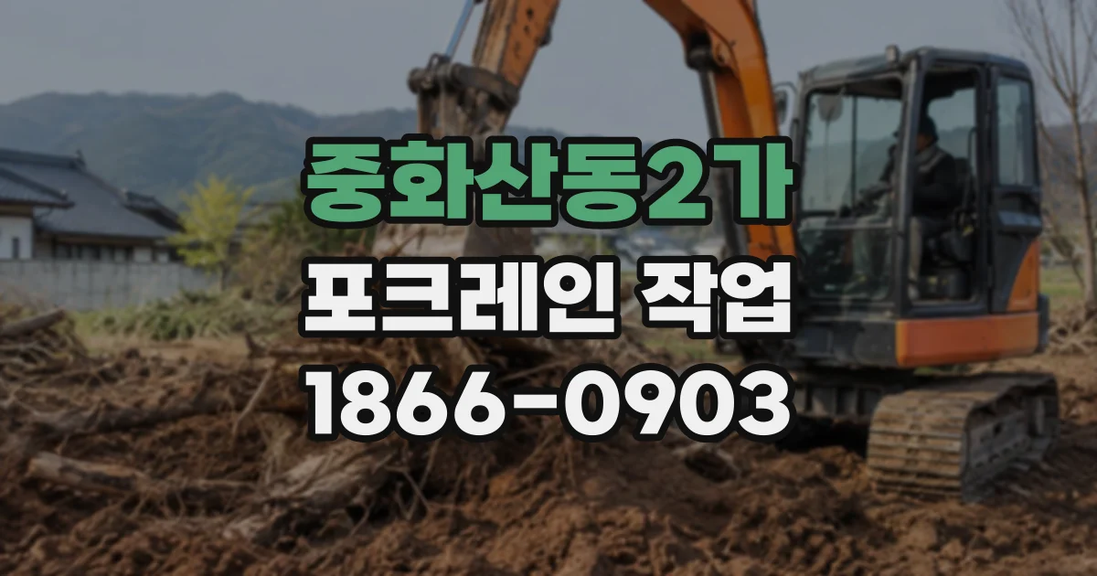 중화산동2가 포크레인작업