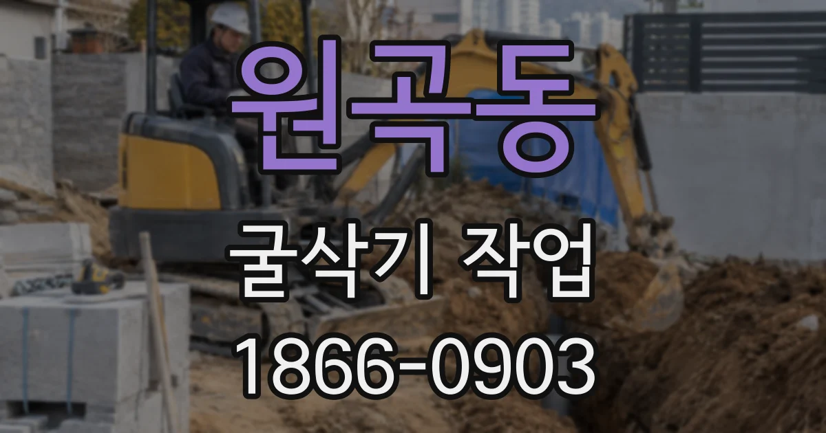 원곡동 굴삭기 작업