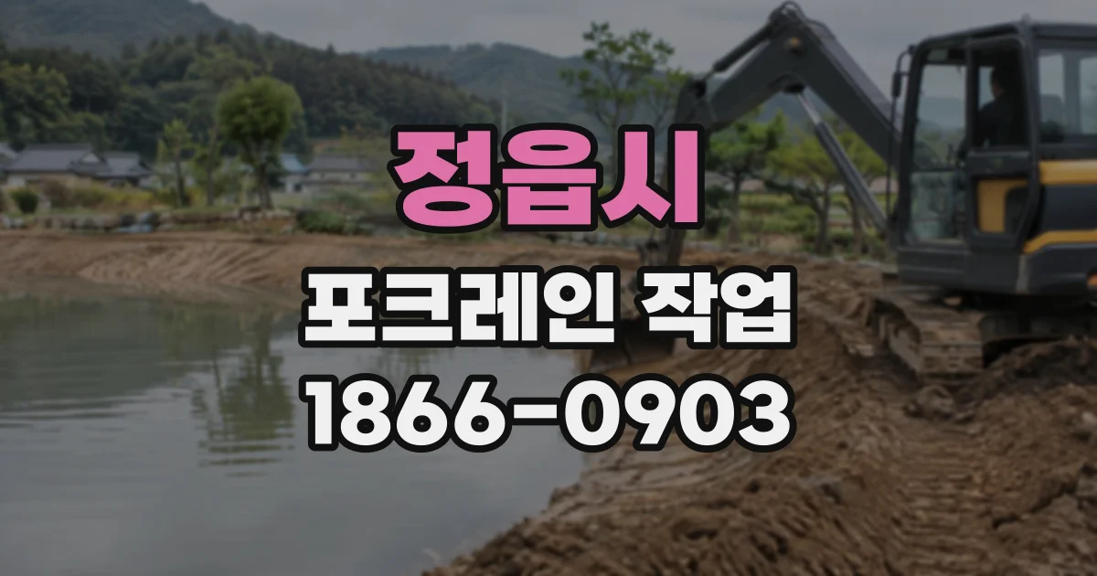 정읍시 포크레인작업 기존 시설물 피해 없이 정화조 자리 파기