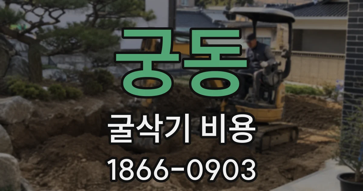 궁동 굴삭기 비용