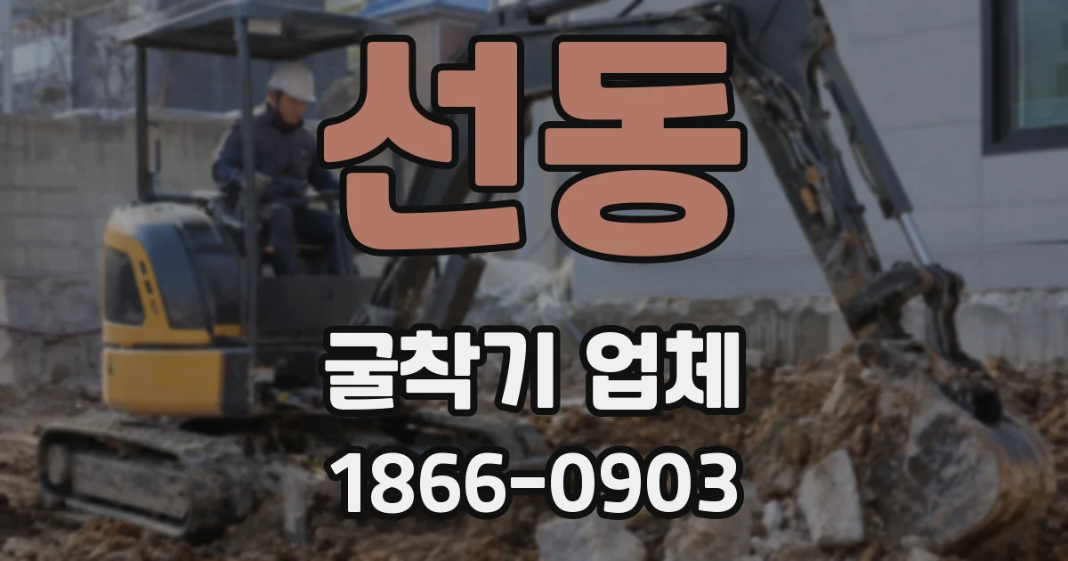 선동 굴착기 업체