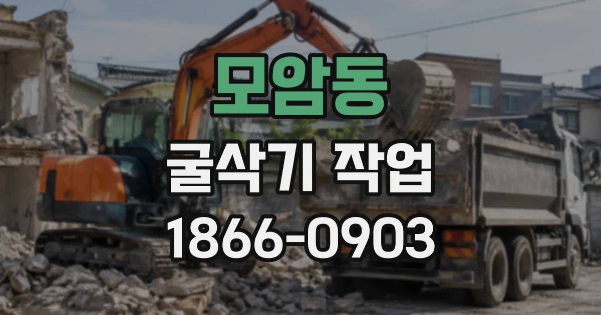 모암동 굴삭기작업