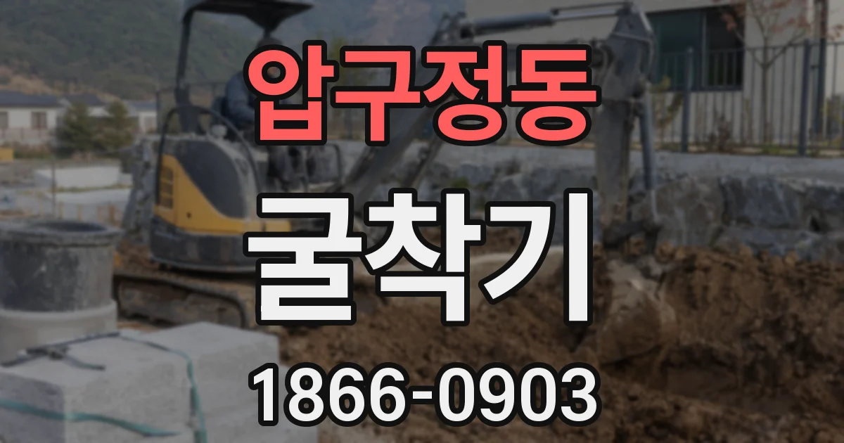 압구정동 굴착기