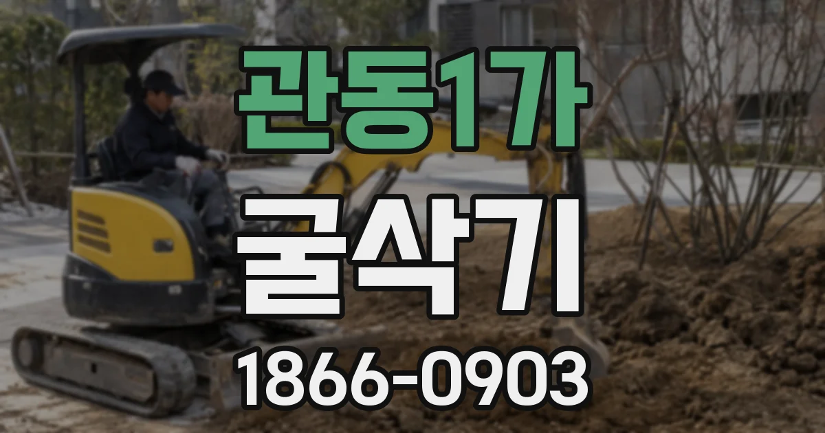 관동1가 굴삭기