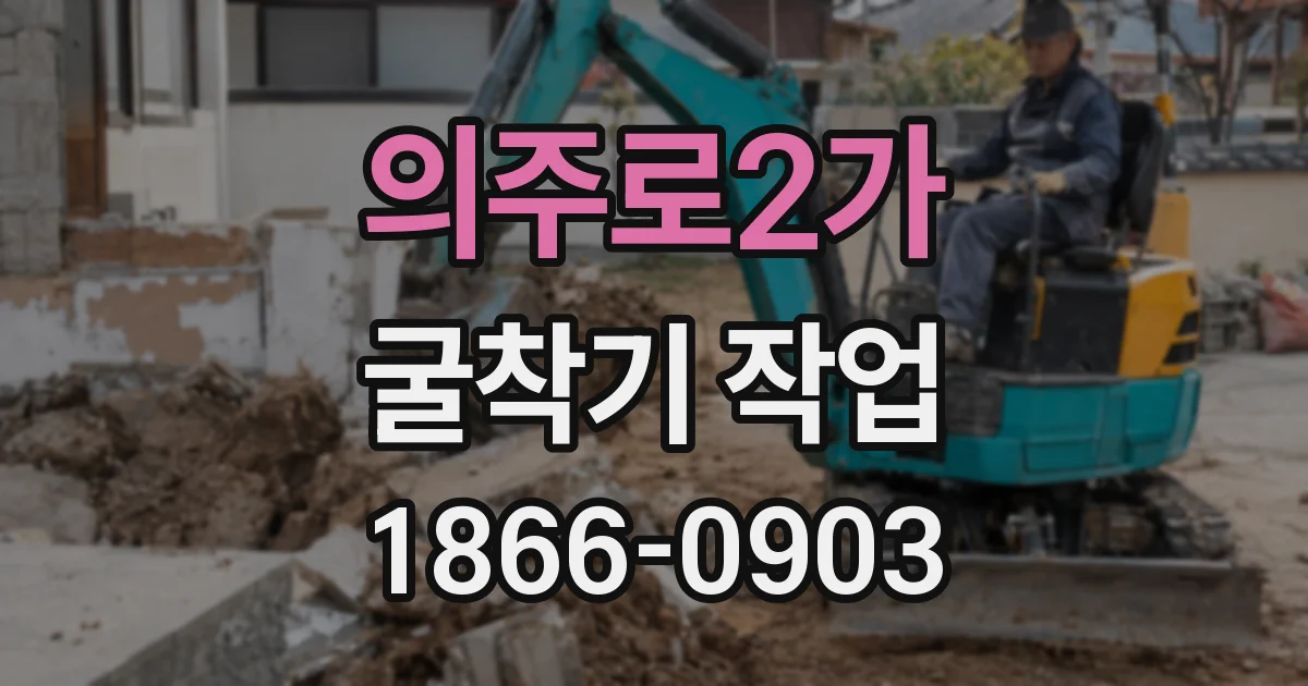 의주로2가 굴착기 작업