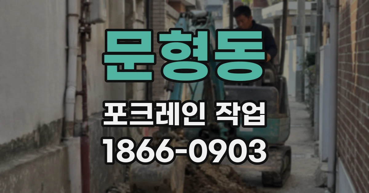 문형동 포크레인 작업