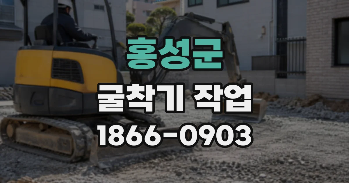 홍성군 굴착기작업