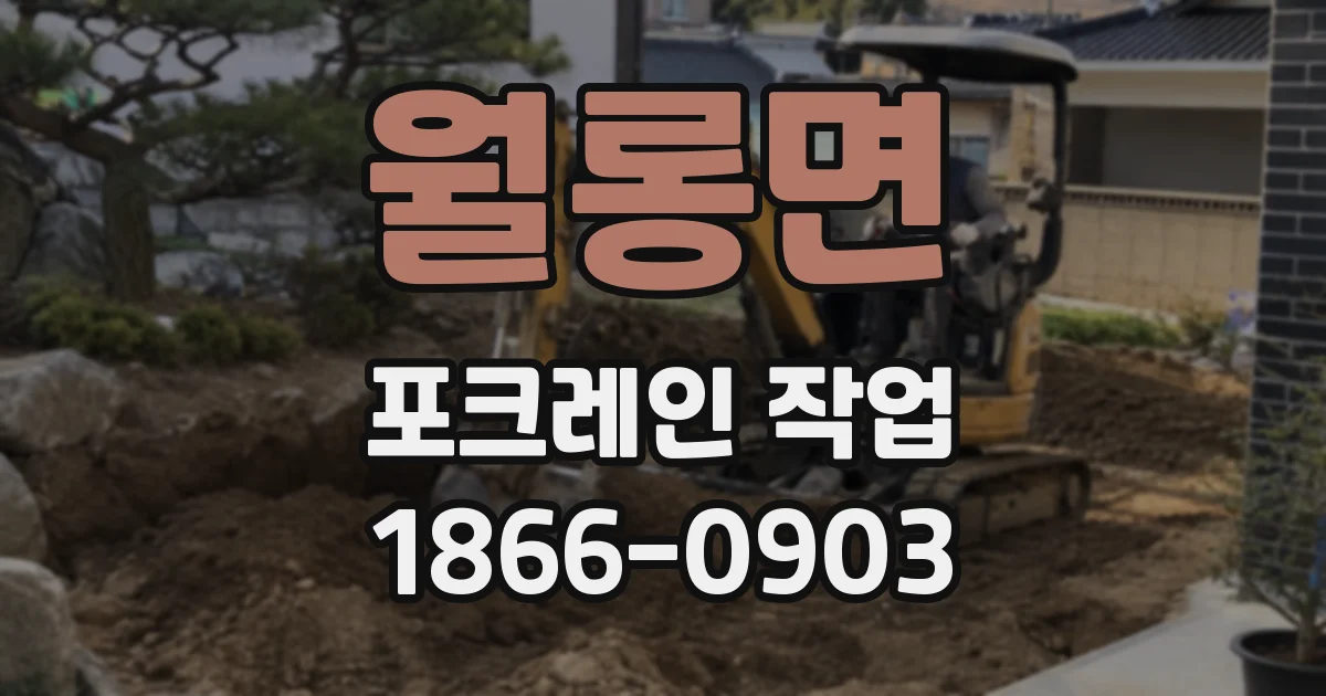 월롱면 포크레인 작업