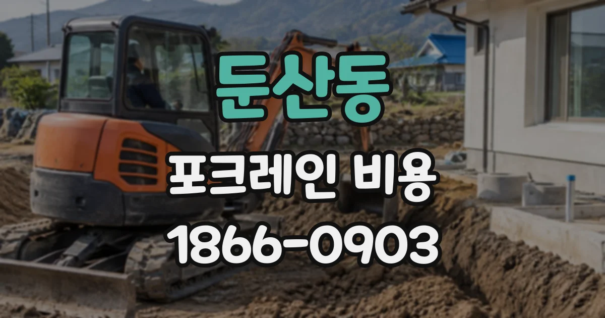 둔산동 포크레인비용