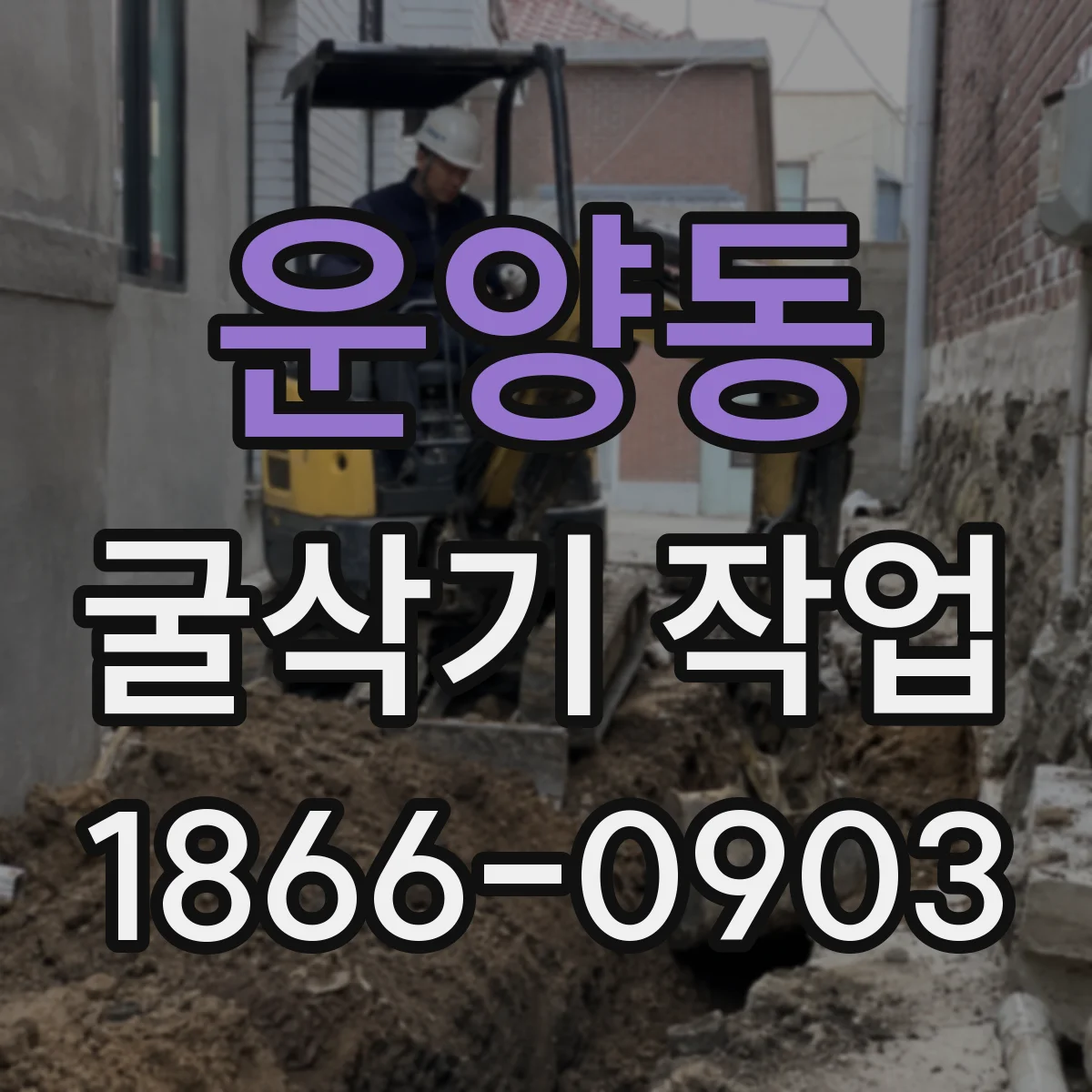 운양동 굴삭기 작업