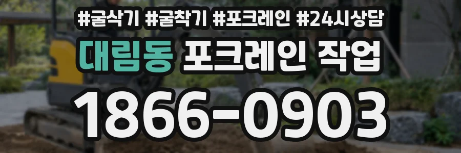 대림동 포크레인 작업