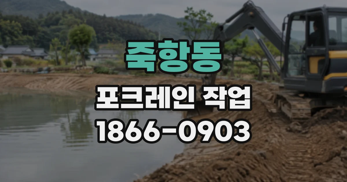 죽항동 포크레인작업