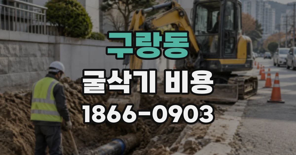 구랑동 굴삭기비용