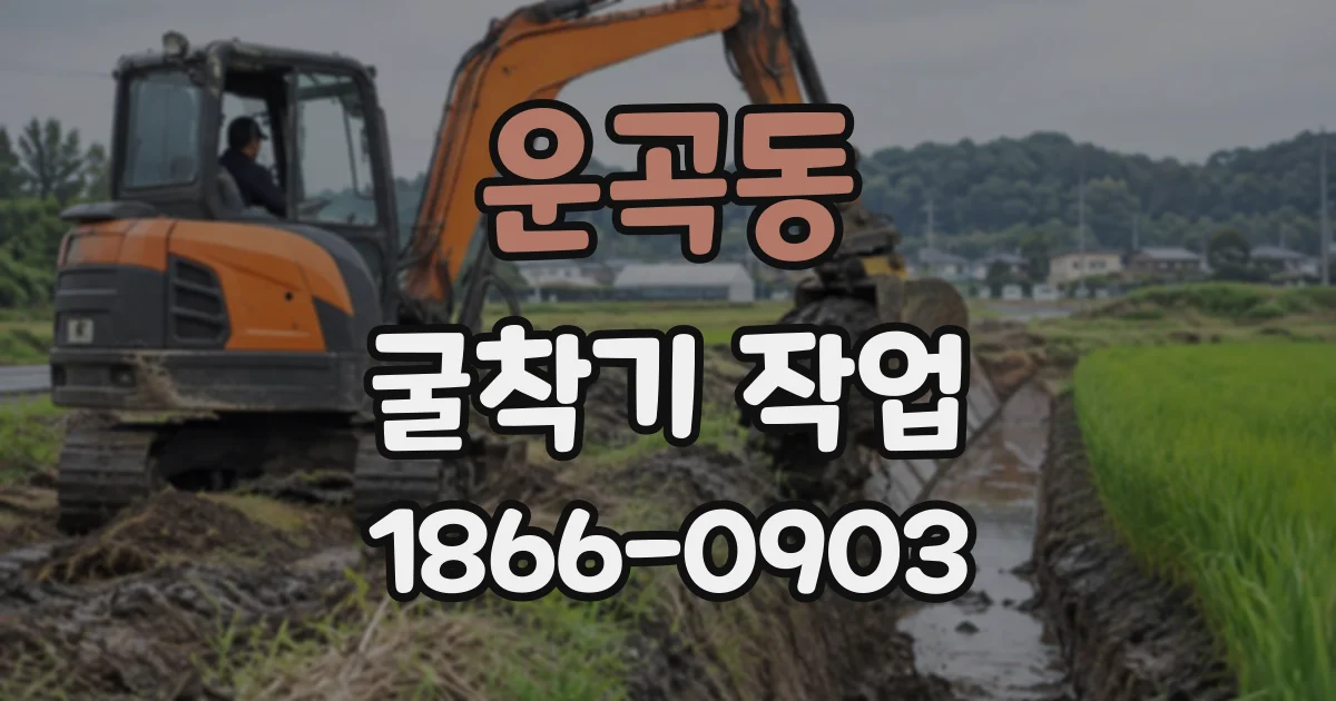 운곡동 굴착기작업