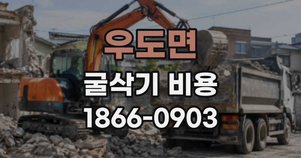 우도면 굴삭기비용