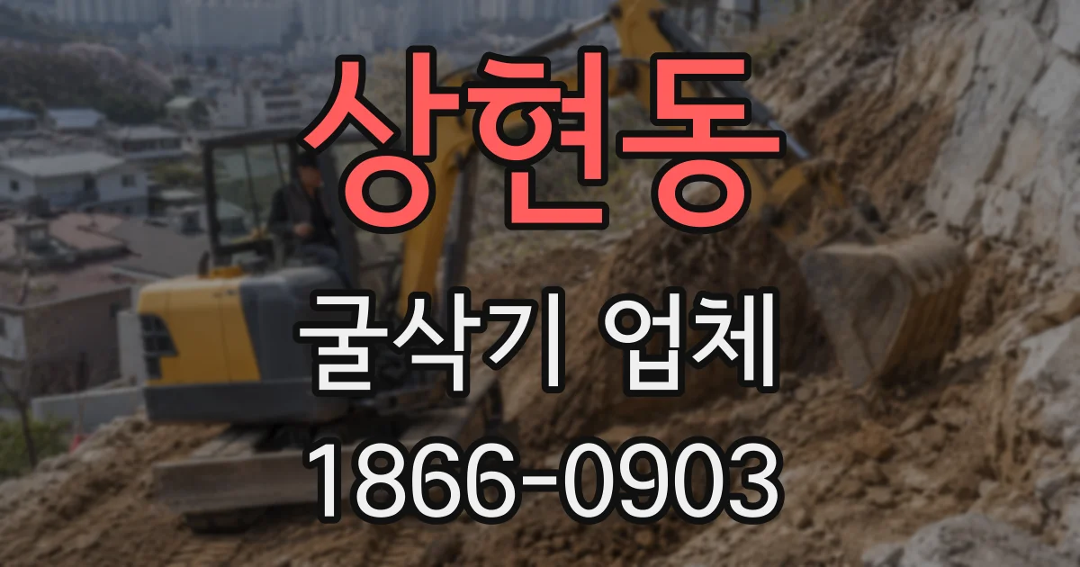 상현동 굴삭기 업체