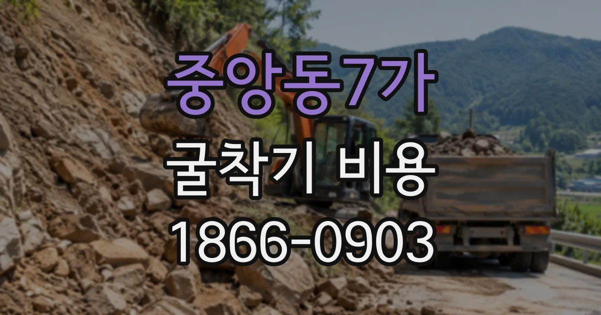 중앙동7가 굴착기비용