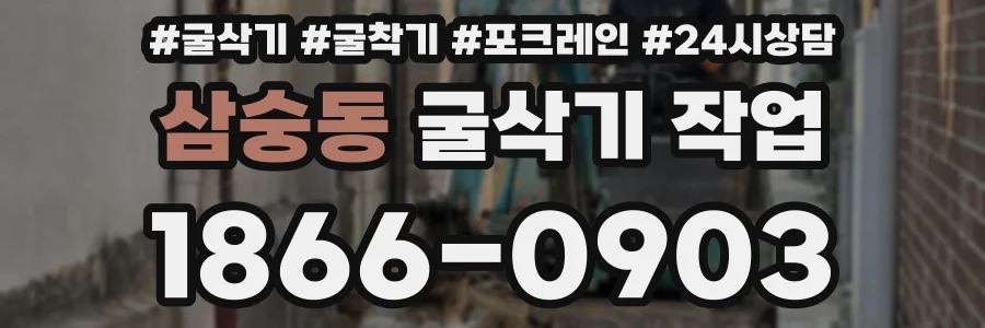 삼숭동 굴삭기 작업