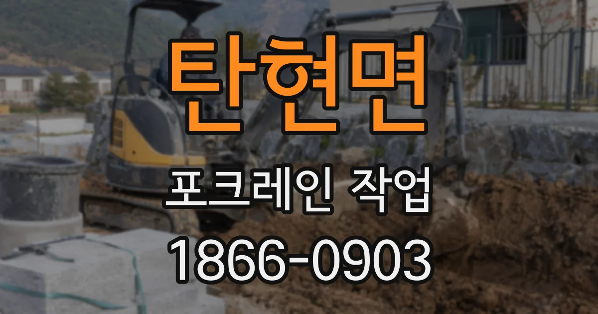탄현면 포크레인 작업