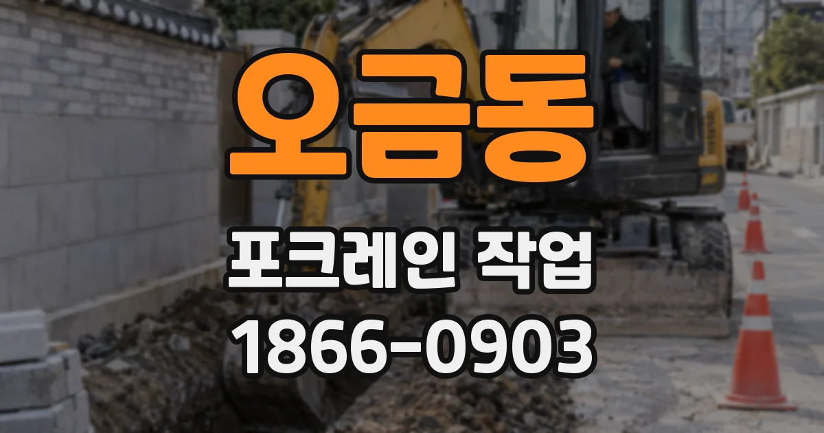 오금동 포크레인 작업