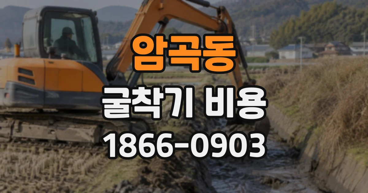 암곡동 굴착기비용