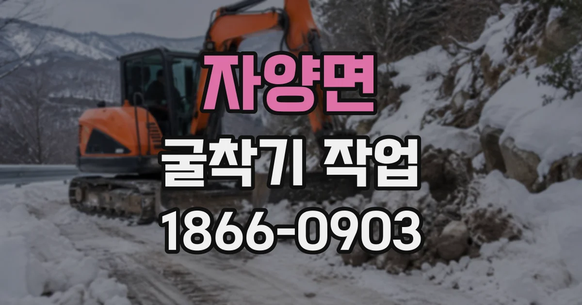 자양면 굴착기작업